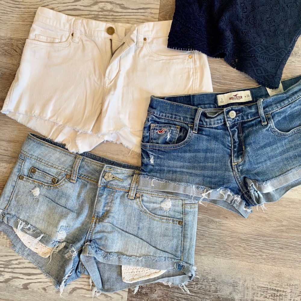 3 pairs Denim Shorts Sz 26, Sz 5